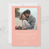 Blush roze retro Love & Bedankt White Arch Wedding (Achterkant)