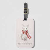 Blush Roze Rood Witte Pepermunt Vos  Bagagelabel (Voorkant (verticaal))