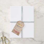 Blush roze roodbruinkroon bedankt voor je plezier cadeaulabel (Met Touw)