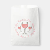 Blush Roze Roos All Day Rosé Wijn Bruiloftsfeest Bedankzakje (Voorkant)