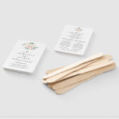Blush roze Roos Eucalyptus Weddenschap Handwaaier (Niet-gemonteerd)