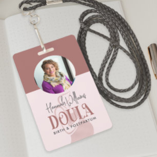 Blush Roze & Roos Gold Birth Foto Doula Badge