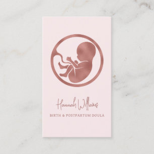 Blush Roze & Roos Gold Birth & Postpartum Doula Visitekaartje