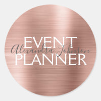 Blush roze - Roos Gold Foil Event Planner Seal