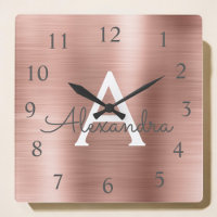Blush roze - Roos Gold Metallic monogram naam