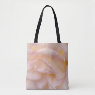 Blush Roze Rose Bloemblaadjes Canvas tas