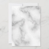 Blush Roze Rose Bouquet Pewter Waterverf Kaart (Achterkant)