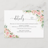 Blush Roze Rose Bruiloft Behuizing Kaart (Voorkant)