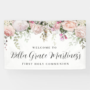 Blush Roze Rose Floral First Community Welkom Spandoek