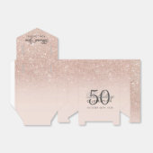 Blush Roze Rose Gold Glitter Birth Day Dank je wel Bedankdoosjes (Uitgevouwen)