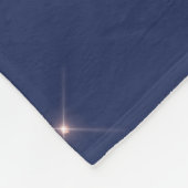 Blush Roze Rose Gold Navy Blue Glitter Monogram Fleece Deken (Hoek)