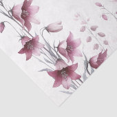 Blush Roze Rose Goud Bloemenweefsel papier (Detail)