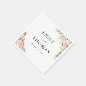 Blush Roze Rose Goud Bruiloft Servetten (Hoek)