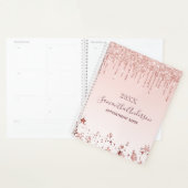 Blush roze rose goud glitter sterren naam planner (Display)