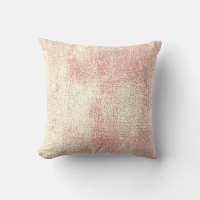 Blush Roze Rose Goud Minimale Schilderij Pastel Bl Kussen (Voorkant)