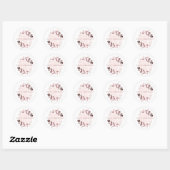BLUSH ROZE ROSE GOUDEN BLADKRANS PROFESSIONAL RONDE STICKER (Vel)