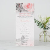  Blush Roze Rose Trouwprogramma Programma (Staand voorkant)