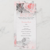  Blush Roze Rose Trouwprogramma Programma (Voorkant / Achterkant)