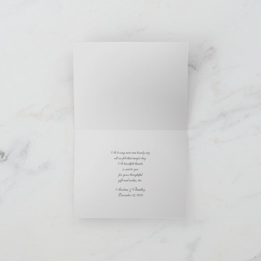 Blush Roze Roze Bruiloft Dank u Kaart (Binnen)