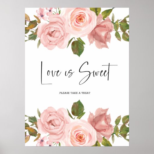 Blush roze roze bruinbruidsschat poster (Voorkant)