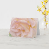 Blush Roze roze en petals Note Kaart (Gele Bloem)