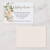 Blush roze roze Eucalyptus Display Shower Informatiekaartje (Voorkant / Achterkant)