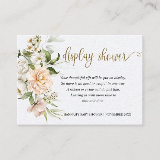 Blush roze roze Eucalyptus Display Shower Informatiekaartje (Voorkant)