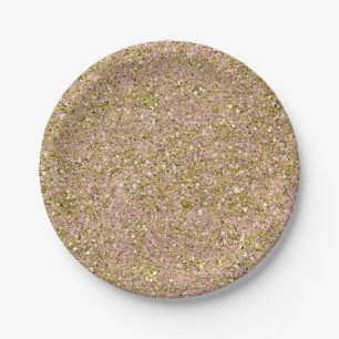 Blush Roze Roze & Goud Glam Glitter Feest Glans Papieren Bordje