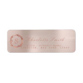 Blush roze roze gouden baardpleister RSVP Etiket (Voorkant)