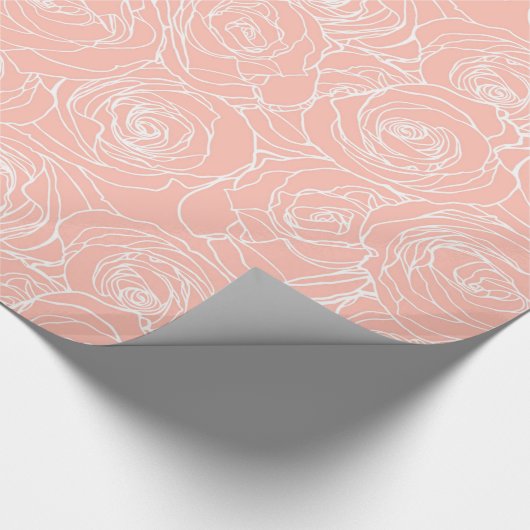 Blush roze roze ompakt papier (Hoek)