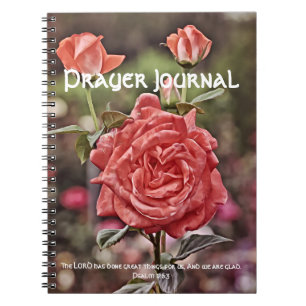 Blush roze roze roodroodblad psalm 126:3 notitieboek