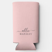 Blush Roze Roze Roze Moderne Minimale Naam (Achterkant)