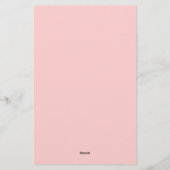 Blush Roze Roze Roze Moderne Minimale Naam Briefpapier (Achterkant)