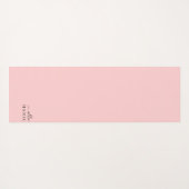 Blush Roze Roze Roze Moderne Minimale Naam Yogamat (Achterkant (horizontaal))