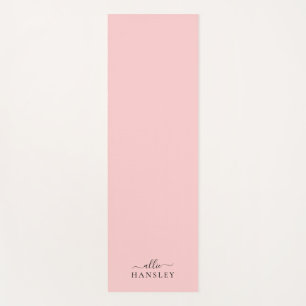 Blush Roze Roze Roze Moderne Minimale Naam Yogamat