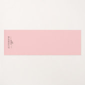 Blush Roze Roze Roze Moderne Minimale Naam Yogamat (Voorkant (horizontaal))