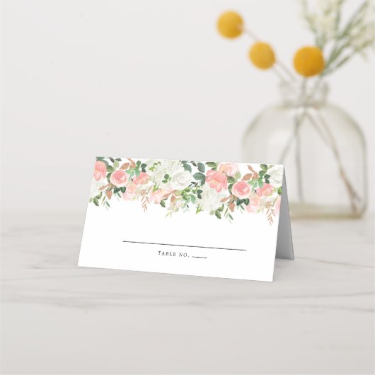 Blush Roze roze witte Floral (Voorkant)