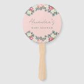 Blush roze  Rozen Baby shower Dank u Handwaaier (Voorkant)