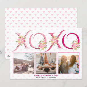 Blush roze rozen bloemenxoxo foto Galentines Day Feestdagenkaart