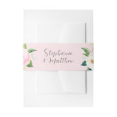 Blush Roze Rozen Botanische Waterverf Bruiloft Uitnodigingen Wikkel (Voorkant Voorbeeld)