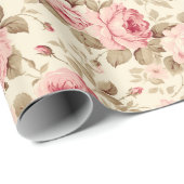 Blush Roze  Rozen Cadeaupapier (Rol Hoek)