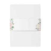 Blush roze rozen Elegante bruiloft Uitnodigingen Wikkel (Achterkant Voorbeeld)