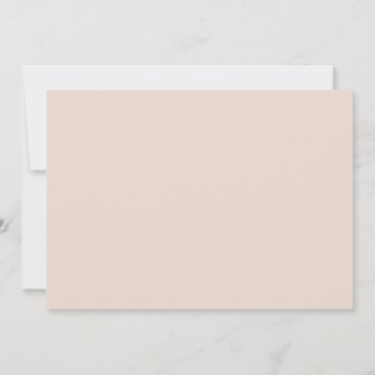 Blush roze rozen en groen bruiloft save the date (Achterkant)