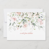 Blush roze rozen en Sage Greenery Note Card Notitiekaartje (Voorkant)
