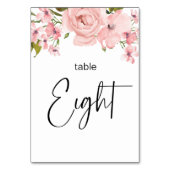 Blush roze rozen finale bruiloft kaart (Achterkant)