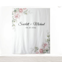 Blush Roze Rozen Trouwceremonie Achtergrond