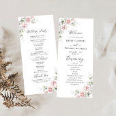 Blush Roze Rozen Trouwprogramma Programma