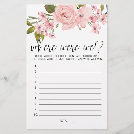 Blush roze rozen vlam waar we waren flyer (Voorkant)