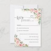 Blush roze RSVP Kaart (Voorkant)