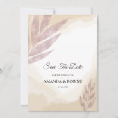 Blush roze rustieke bruiloft uitnodiging (Voorkant)